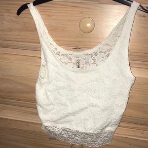 flower lace crop top